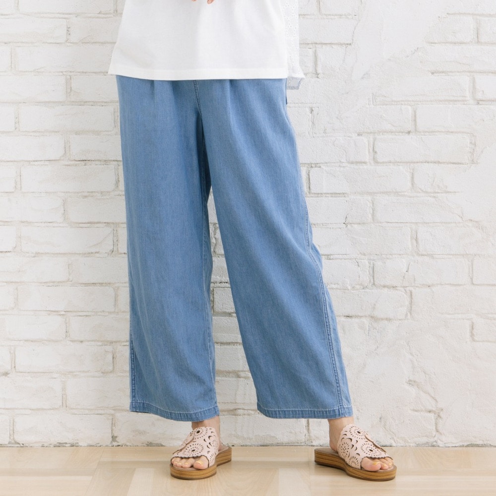 デニムセミワイドパンツ