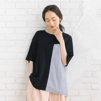 【sabstreet bis】【web限定】 クレイジーパターン切替カットソー