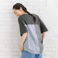 【sabstreet bis】【web限定】 クレイジーパターン切替カットソー