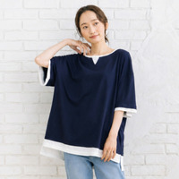 【sabstreet bis】【web限定】 【接触冷感】フェイクレイヤードカットソー