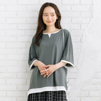 【sabstreet bis】【web限定】 【接触冷感】フェイクレイヤードカットソー