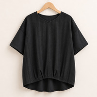 【sabstreet bis】【web限定】【接触冷感】 レース切替裾タックカットソー