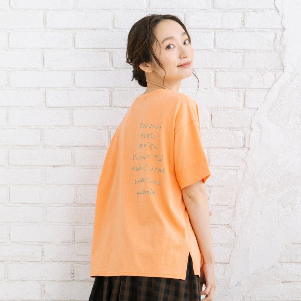 [Rogique]フレンチグリーティングロゴTシャツ