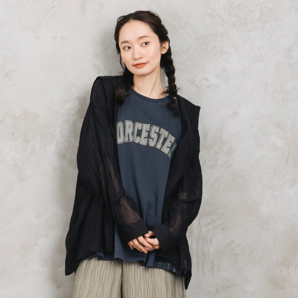 【sabstreet bis】【web限定】 シアーフーディシャツ