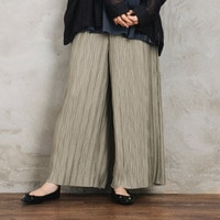 【sabstreet bis】【web限定】 セルフカットプリーツワイドパンツ