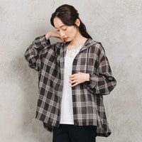 【sabstreet bis】【web限定】 アソートチェックフーディシアーブルゾン