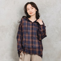 【sabstreet bis】【web限定】 アソートチェックフーディシアーブルゾン