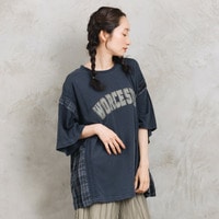 【sabstreet bis】【web限定】 布帛コンビロゴプルオーバー