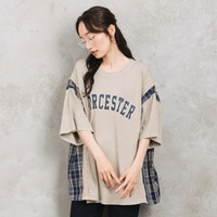 【sabstreet bis】【web限定】 布帛コンビロゴプルオーバー