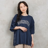 【sabstreet bis】【web限定】 布帛コンビロゴプルオーバー