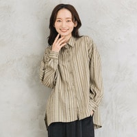 ドビーストライプシャツ
