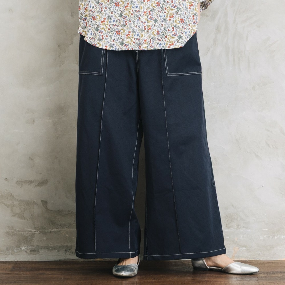 【sabstreet bis】【web限定】 配色ステッチペインターパンツ