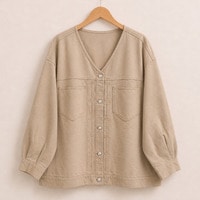 【sabstreet bis】【web限定】 配色ステッチVネックジャケット