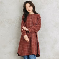 【sabstreet bis】【web限定】 アソートチェックピンタックシャツワンピース