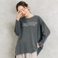 【sabstreet bis】【web限定】 ピグメント加工ロゴロンT