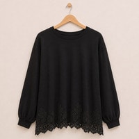 【sabstreet bis】【web限定】 裾レースドッキングカットソー