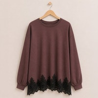 【sabstreet bis】【web限定】 裾レースドッキングカットソー