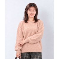 【sabstreet bis】【web限定】 クルーネック杢ニット