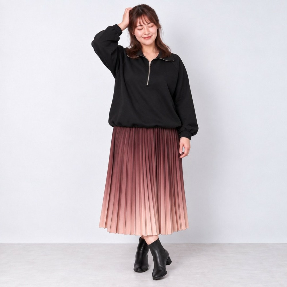 【sabstreet bis】【web限定】 ハーフジッププルオーバー1