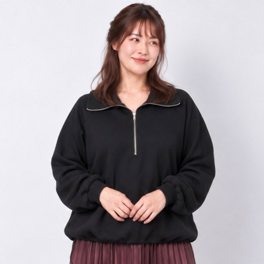 【sabstreet bis】【web限定】 ハーフジッププルオーバー1