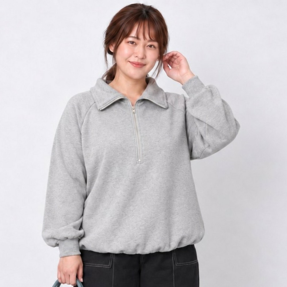 【sabstreet bis】【web限定】 ハーフジッププルオーバー1