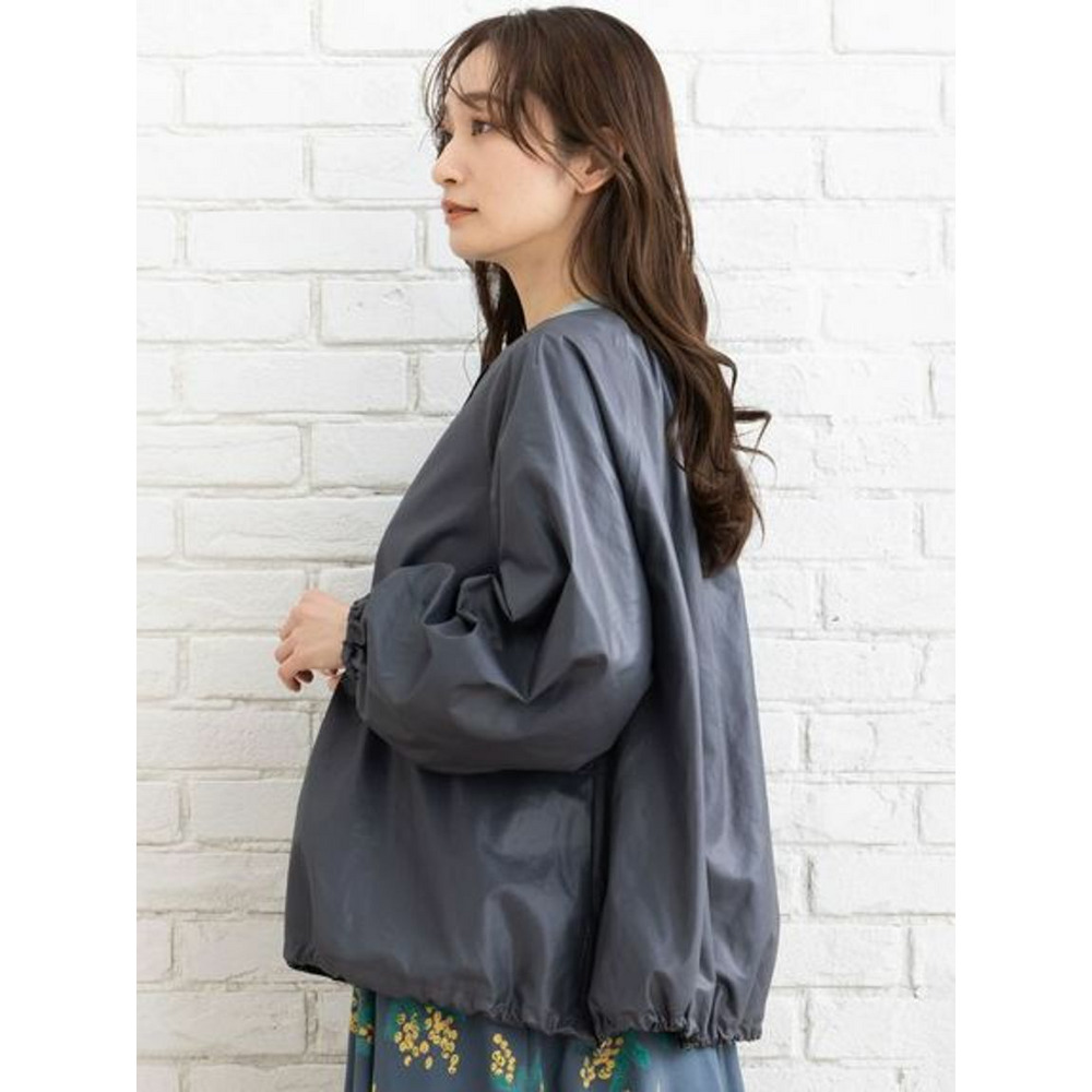 【大きいサイズ】 15号(3L) 【MADE IN JAPAN】レザータッチブルゾン13