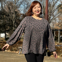 [3L-9L][日本製]花柄ジャガードチュニック