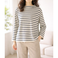 【3L-9L】[日本製]ベア天竺ボーダーカットソー　大きいサイズ　クインティ