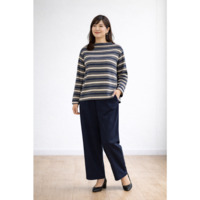 【3L-9L】[日本製]ベア天竺ボーダーカットソー　大きいサイズ　クインティ