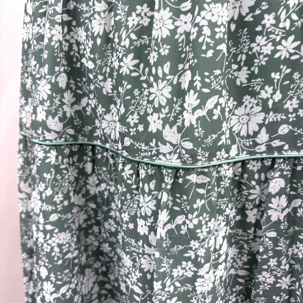 【LL・3L】ボタニカルプリントティアードスカート6