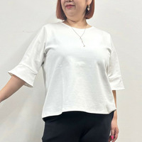 【3L-9L】[日本製]アドニスポンチ袖フレアプルオーバー　クインティ