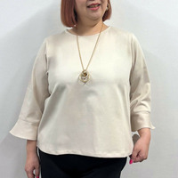 【3L-9L】[日本製]アドニスポンチ袖フレアプルオーバー　クインティ