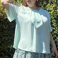 [LL・3L]フロントフリルブラウス