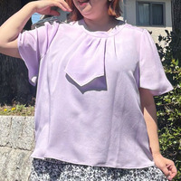 [LL・3L]フロントフリルブラウス