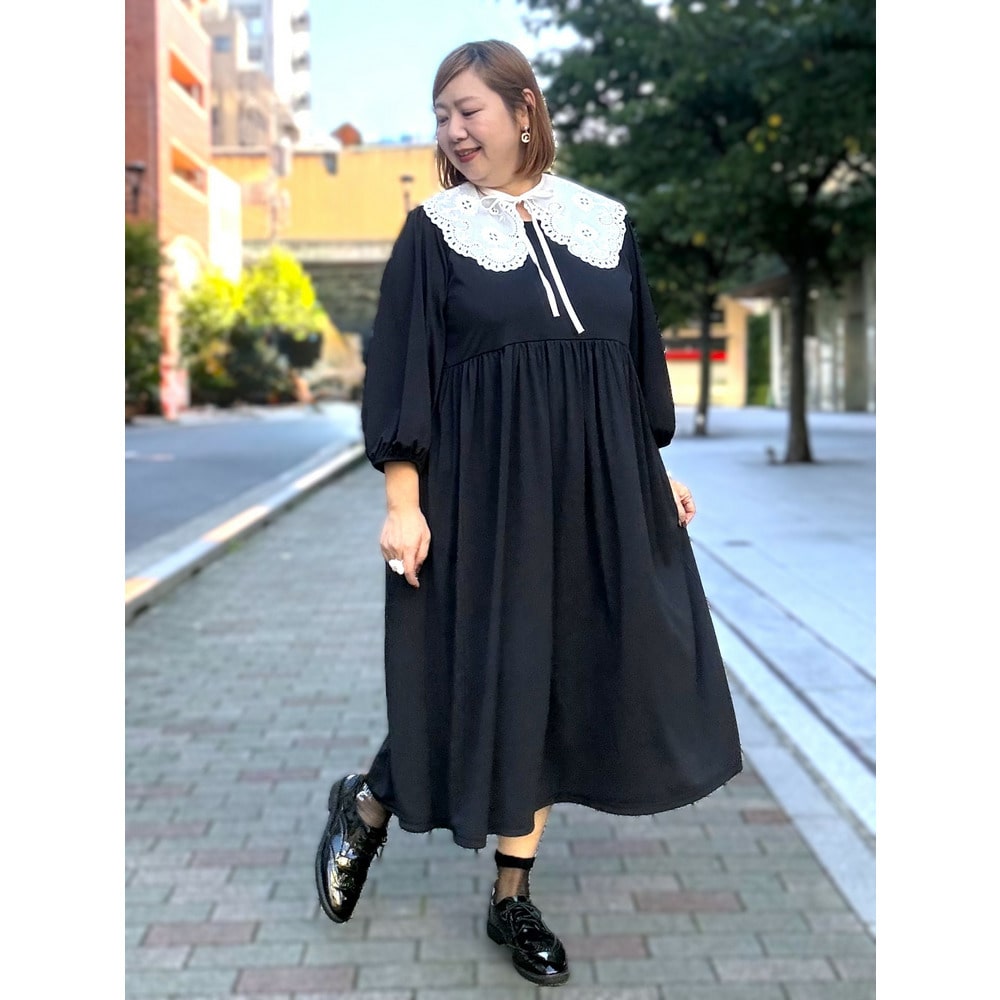 パフスリーブワンピース12