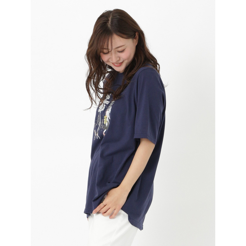 【3-8L】お散歩Tシャツ　大きいサイズ レディース2