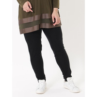 【3-10L】【日本製】ハイゲージスムースレギンスパンツ　大きいサイズ レディース