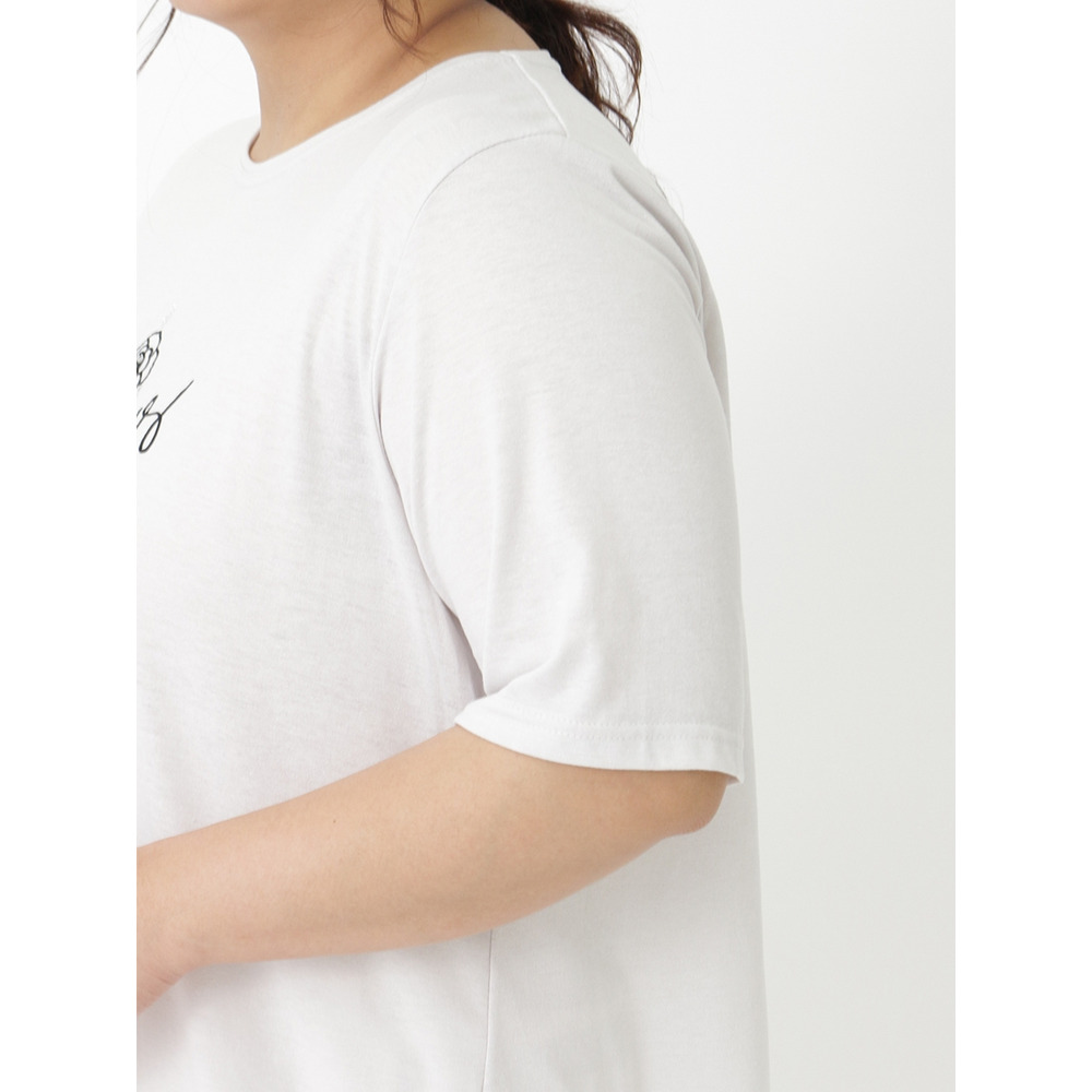 【3-10L】AラインプリントTシャツ　大きいサイズ レディース5