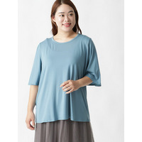 【3-10L】【日本製】袖フレアTシャツ　大きいサイズ レディース