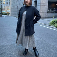 [3L-7L][日本製]裏ボアジップジャケット