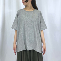 ［5L-10L］バックギャザーデザインTシャツ コットン100％ 五分袖 大人カジュアル 日本製 F3・F4・F5 大きいサイズレディース