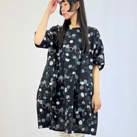 【5L-8L】【日本製】【大きいサイズレディース】さらっと涼しい綿ローン塩縮定番コクーンチュニック
