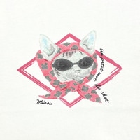 [3L-8L]猫プリントAラインTシャツ コットン100％