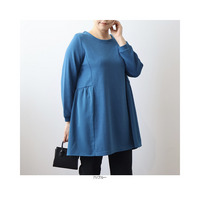 【タイムセール】Wフェイス 異素材切替え チュニック