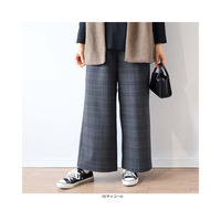 グレンチェック ワイドパンツ