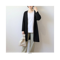 【WEB&一部店舗】 【接触冷感/UVカット】 サイドスリット ロングカーディガン