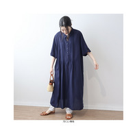 【WEB&一部店舗】 レーヨンブロード タック シャツワンピース