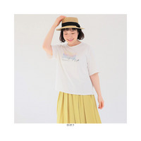 コットン天竺 フォトTシャツ カットソー