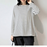 コットン天竺ボーダーTシャツ