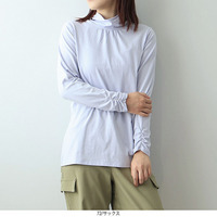 【タイムセール】【プレスウォーム】天竺タートルネック 長袖Tシャツ カットソー